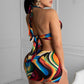 Summer Hollow Out Halter Dress Sexy  Beach Wear