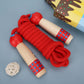 Wooden Skipping Rope Fitness Children Student Jumping Ropes Outdoor Toy 3metersRed